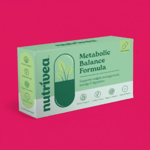Verpakking Nutrivea Metabolic Balance Formula met 60 capsules, vooraanzicht