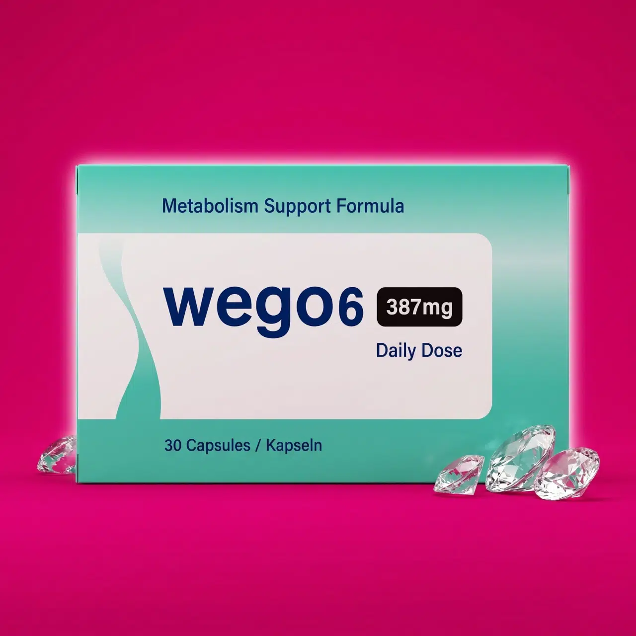 Wego6 voedingssupplement, verpakking met 30 capsules