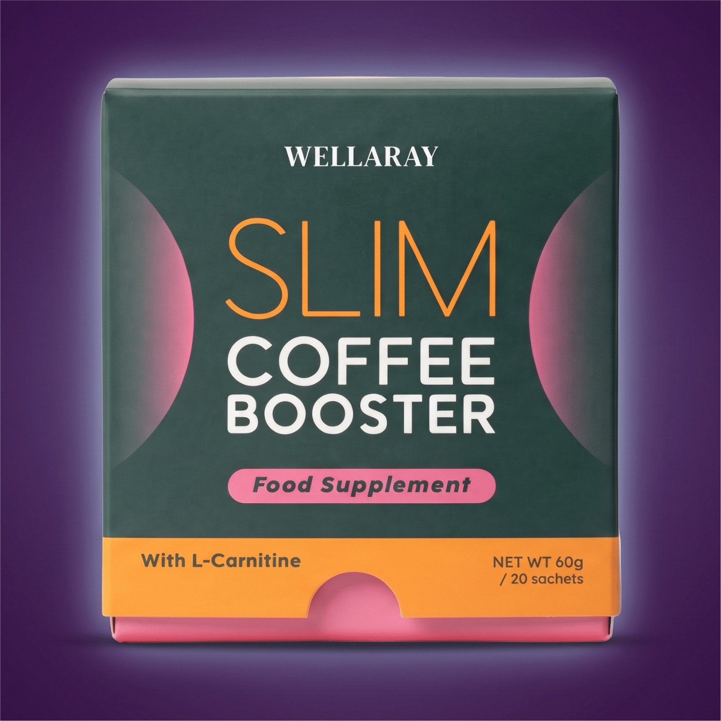 Doos Wellaray Slim Coffee Booster met 20 sachets, vooraanzicht